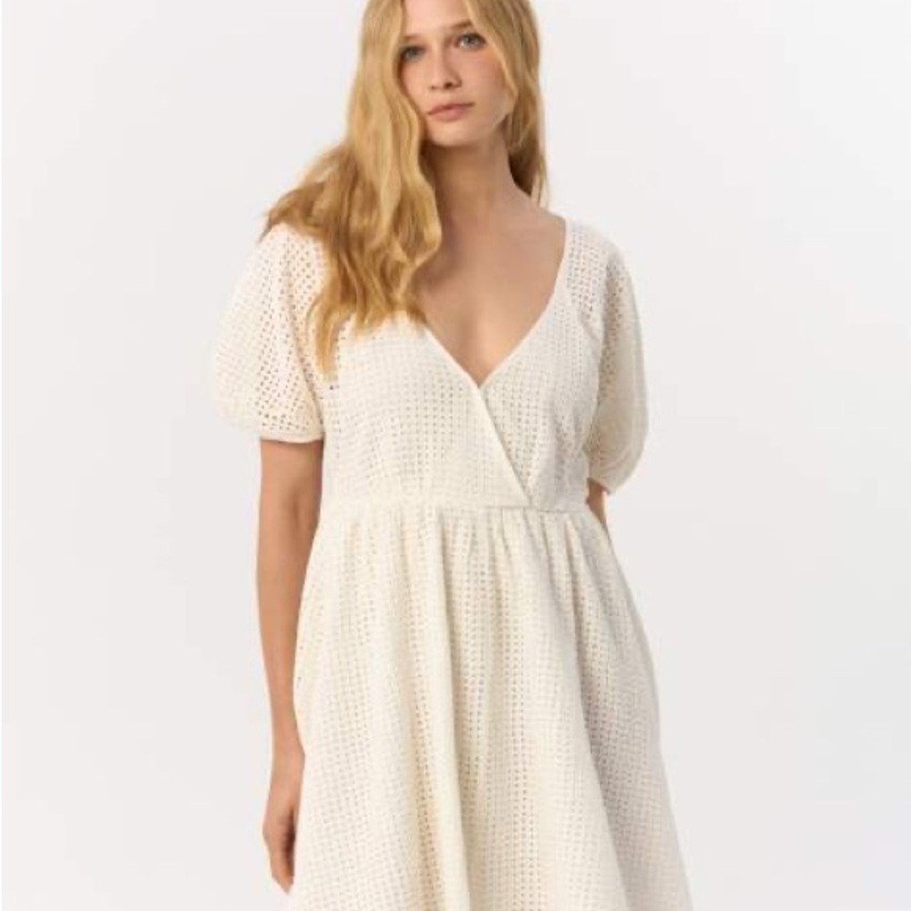 NWT Elegant White Eyelet Dress